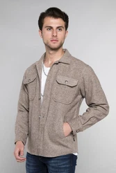 CARISMA Langarmhemd Hemdjacke Beige/Braun/Grau