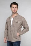 CARISMA Langarmhemd Hemdjacke Beige/Braun/Grau