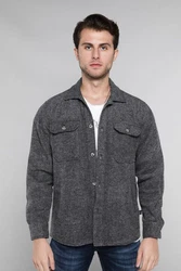 CARISMA Langarmhemd Hemdjacke Dunkelgrau/Grau/Dunkelblau