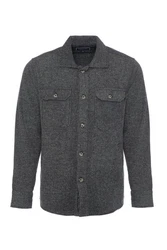 CARISMA Langarmhemd Hemdjacke Dunkelgrau/Grau/Dunkelblau
