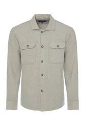 CARISMA Langarmhemd Hemdjacke Khaki/Beige/Braun/Grau/Hellgrau
