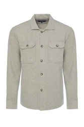 CARISMA Langarmhemd Hemdjacke Khaki/Beige/Braun/Grau/Hellgrau