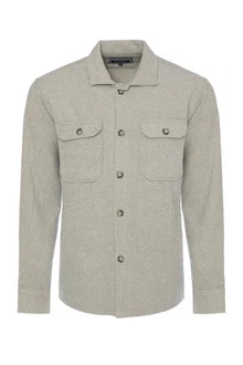 CARISMA Langarmhemd Hemdjacke Khaki/Beige/Braun/Grau/Hellgrau