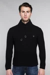 CARISMA Herren Pullover Strickpullover mit Kragen (7576) Schwarz