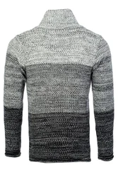 CARISMA Herren Pullover Strickpullover mit Kragen (7576) Grau/Hellblau/Dunkelblau