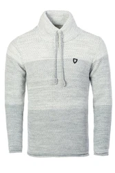 CARISMA Herren Pullover Strickpullover mit Kragen (7576) Grau