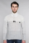 CARISMA Herren Pullover Strickpullover mit Kragen (7576) Grau
