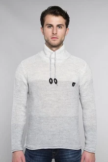 CARISMA Herren Pullover Strickpullover mit Kragen (7576) Grau CARISMA Herren Pullover Strickpullover mit Kragen (7576) Grau