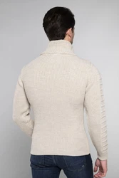 CARISMA Strickpullover mit Stehkragen Beige/Khaki/Braun