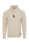 CARISMA Strickpullover mit Stehkragen Beige/Khaki/Braun