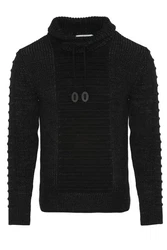 CARISMA Strickpullover mit Stehkragen Schwarz