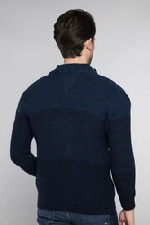 CARISMA Strickjacke mit Stehkragen Hellblau/Dunkelblau/Blau