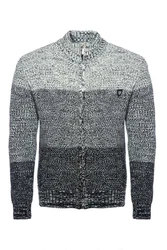 CARISMA Strickjacke mit Stehkragen Grau/Dunkelblau