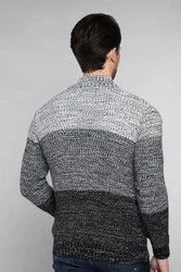 CARISMA Strickjacke mit Stehkragen Grau/Dunkelblau