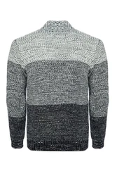 CARISMA Strickjacke mit Stehkragen Grau/Dunkelblau