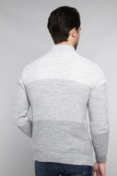 CARISMA Strickjacke mit Stehkragen Grau/Silber