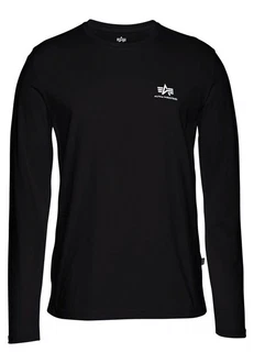 Alpha Industries Langarmshirt Basic LS Small Logo Schwarz/Dunkelblau