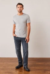 Next Slim Fit Rundhals-T-Shirt Grau/Hellgrau