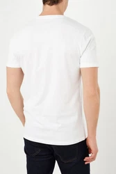 Next Slim Fit Rundhals-T-Shirt Weiß/Creme