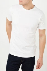 Next Slim Fit Rundhals-T-Shirt Weiß/Creme