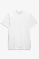 Next Slim Fit Rundhals-T-Shirt Weiß/Creme