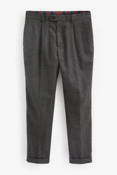 Next Stoffhose Elegante Hose-Relaxed-Tapered-Fit Dunkelgrau/Grau/Hellgrau