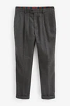 Next Stoffhose Elegante Hose-Relaxed-Tapered-Fit Dunkelgrau/Grau/Hellgrau