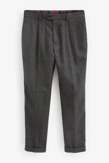 Next Stoffhose Elegante Hose-Relaxed-Tapered-Fit Dunkelgrau/Grau/Hellgrau