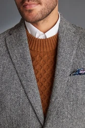 Next Sakko Blazer Harris-Tweed Grau