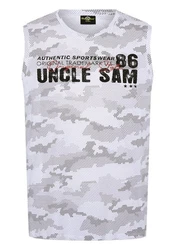 Uncle Sam Tanktop mit Labelprint Dunkelgrün/Weiß/Hellgrau/Grün/Grau/Dunkelgrau