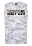 Uncle Sam Tanktop mit Labelprint Dunkelgrün/Weiß/Hellgrau/Grün/Grau/Dunkelgrau