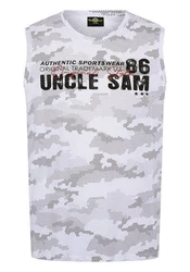 Uncle Sam Tanktop mit Labelprint Dunkelgrün/Weiß/Hellgrau/Grün/Grau/Dunkelgrau