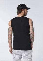 Uncle Sam Tanktop mit Labelprint Grün/Rot