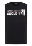 Uncle Sam Tanktop mit Labelprint Grün/Rot