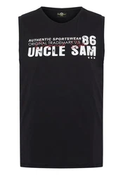 Uncle Sam Tanktop mit Labelprint Grün/Rot