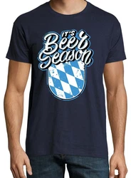 Youth Designz T-Shirt Bayern Beer Season Herren Shirt Blau/Dunkelblau