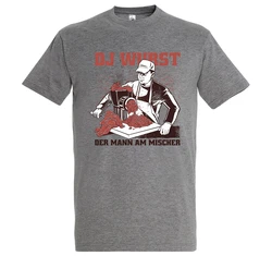 Youth Designz T-Shirt Fleischer DJ Wurst Hellgrau/Dunkelrot/Dunkelgrau/Braun/Rot/Grau