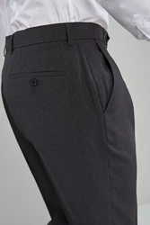Next Stretch-Hose mit schlichter Vorderseite (1-tlg) Dunkelgrau/Grau