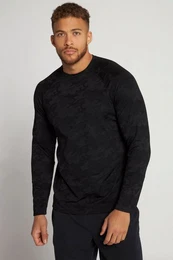 T-Shirt Longsleeve Fitness Camouflage Langarm
