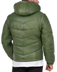 Reichstadt Bomberjacke Herren Echtleder Jacke 22RS32LUX Kaki (22RS32LUX)