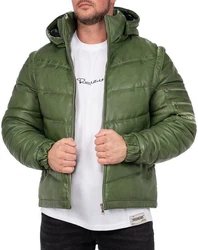 Reichstadt Bomberjacke Herren Echtleder Jacke 22RS32LUX Kaki (22RS32LUX)