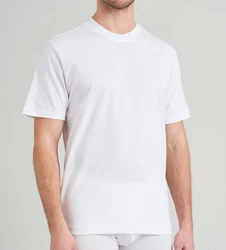 Schiesser T-Shirt Essentials Rundhals-Ausschnitt Dunkelblau/Weiß