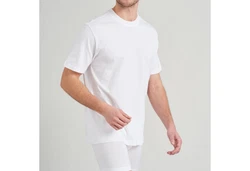 Schiesser T-Shirt Essentials Rundhals-Ausschnitt Dunkelblau/Weiß