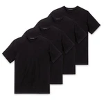 Schiesser T-Shirt Essentials Rundhals-Ausschnitt Schwarz/Dunkelblau/Dunkelgrau
