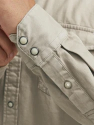 JACK & JONES Hemd 'Sheridan' Khaki/Braun/Beige