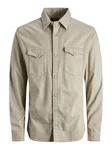 JACK & JONES Hemd 'Sheridan' Khaki/Braun/Beige