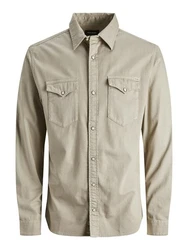 JACK & JONES Hemd 'Sheridan' Khaki/Braun/Beige