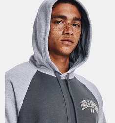 Under Armour Hoodie UA RIVAL WM COLORBLOCK HD PITCH GRAY