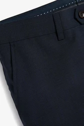 Next Signature Anzughose mit Wollanteil Tailored Fit Dunkelblau/Blau