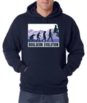 Youth Designz Kapuzenpullover Bouldern Evolution Herren Hoodie Blau